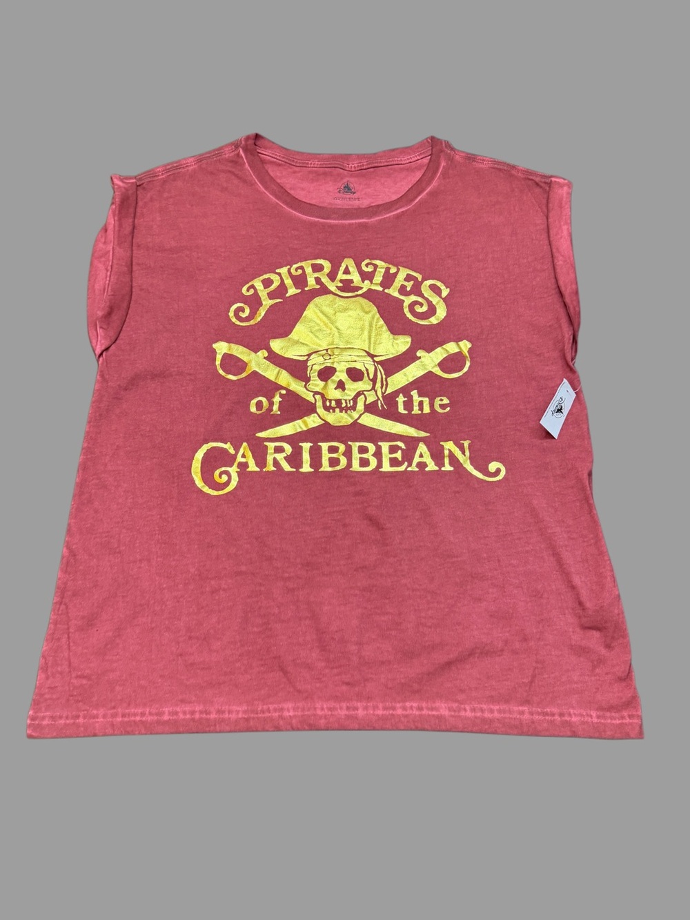 Disney Pink-Red Pirates of the Caribbean Graphic Short Sleeve Tee